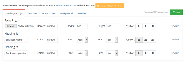 Design your web scheduler to match your brand