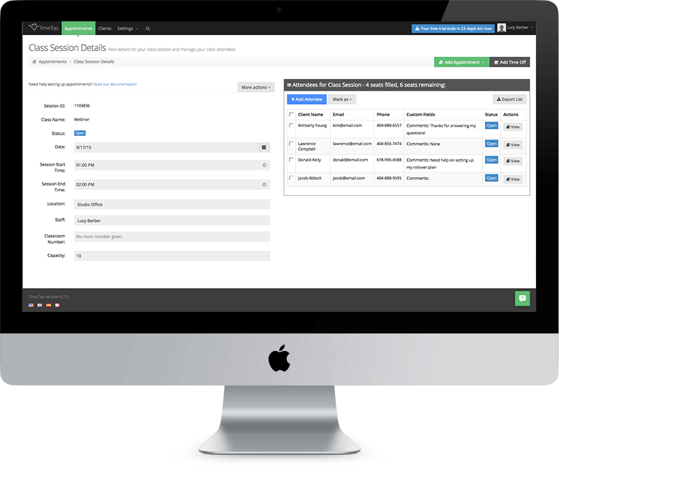 mobile community action appointment scheduler